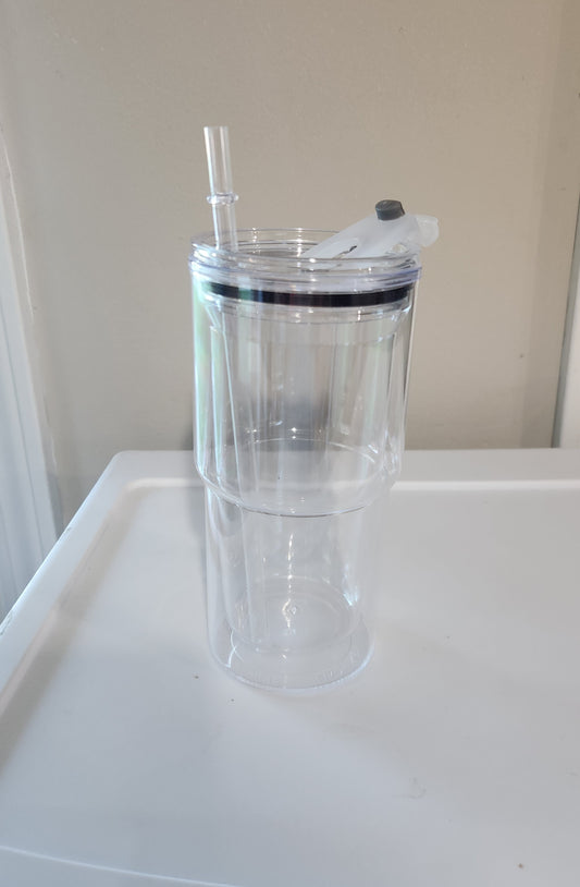 18 Oz Acrylic Snowglobe Tumbler