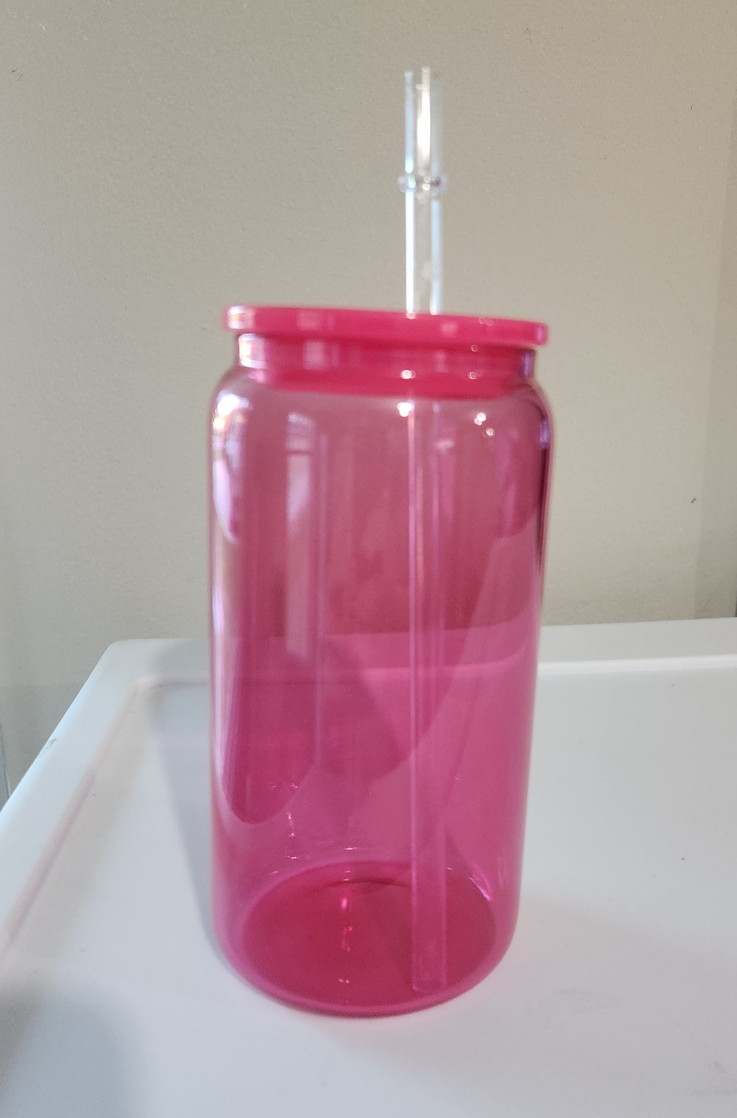 16 oz Glass Non-Glitter Cup