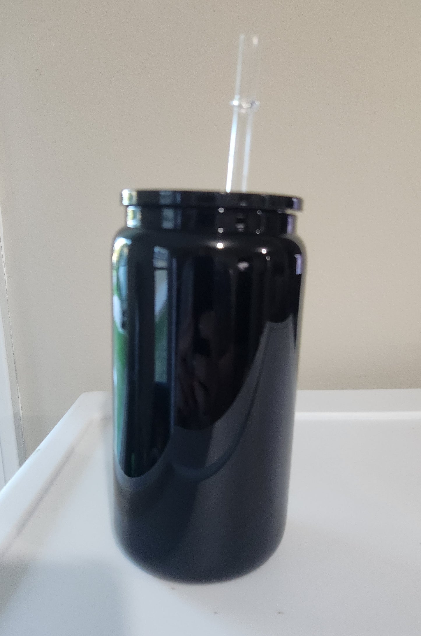 16 oz Glass Non-Glitter Cup