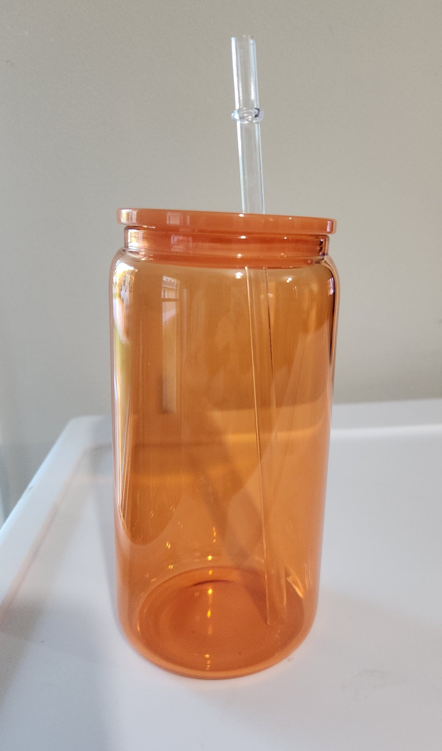 16 oz Glass Non-Glitter Cup