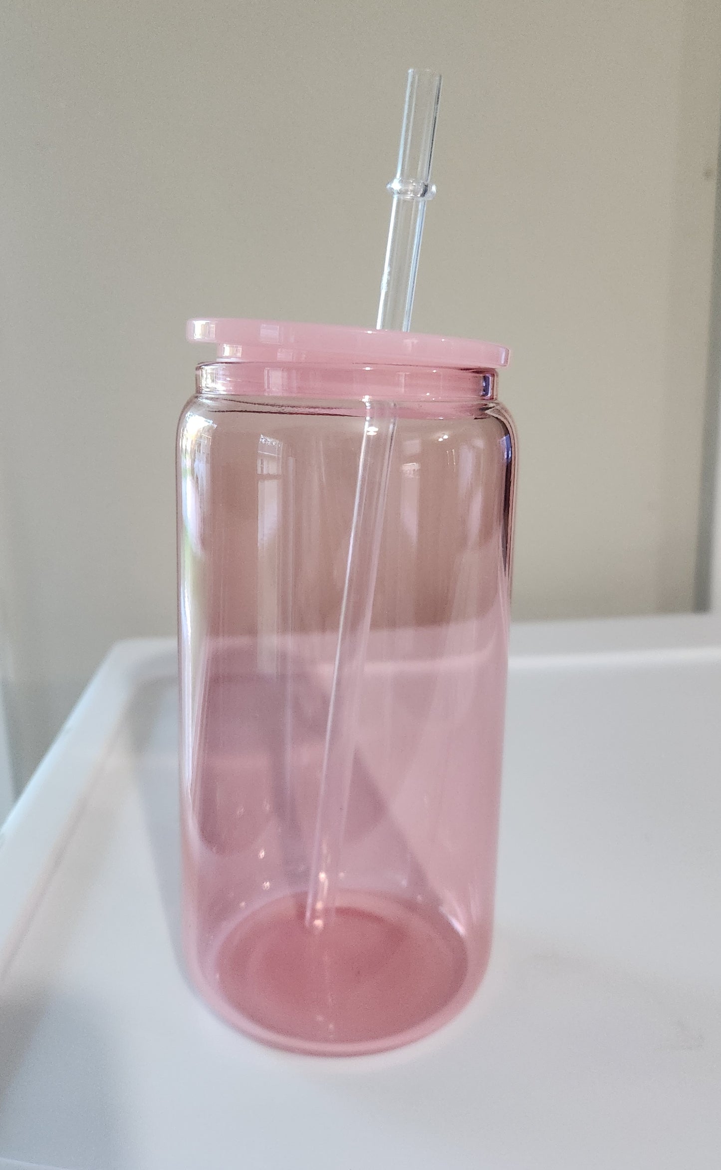 16 oz Glass Non-Glitter Cup