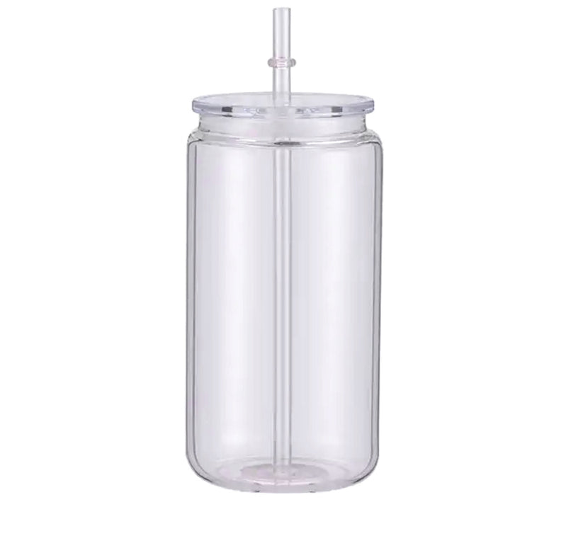 16 oz Glass Non-Glitter Cup