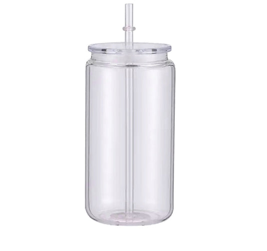 16 oz Glass Non-Glitter Cup